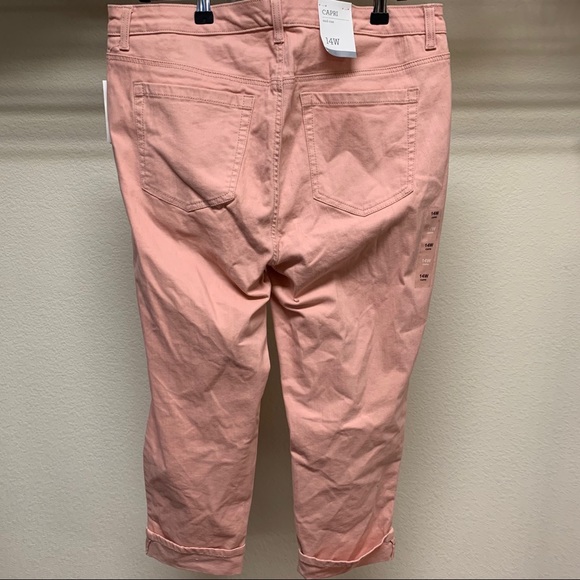 Style & Co Women Plus Sz 14W Stretch Peach Capri - Picture 6 of 7